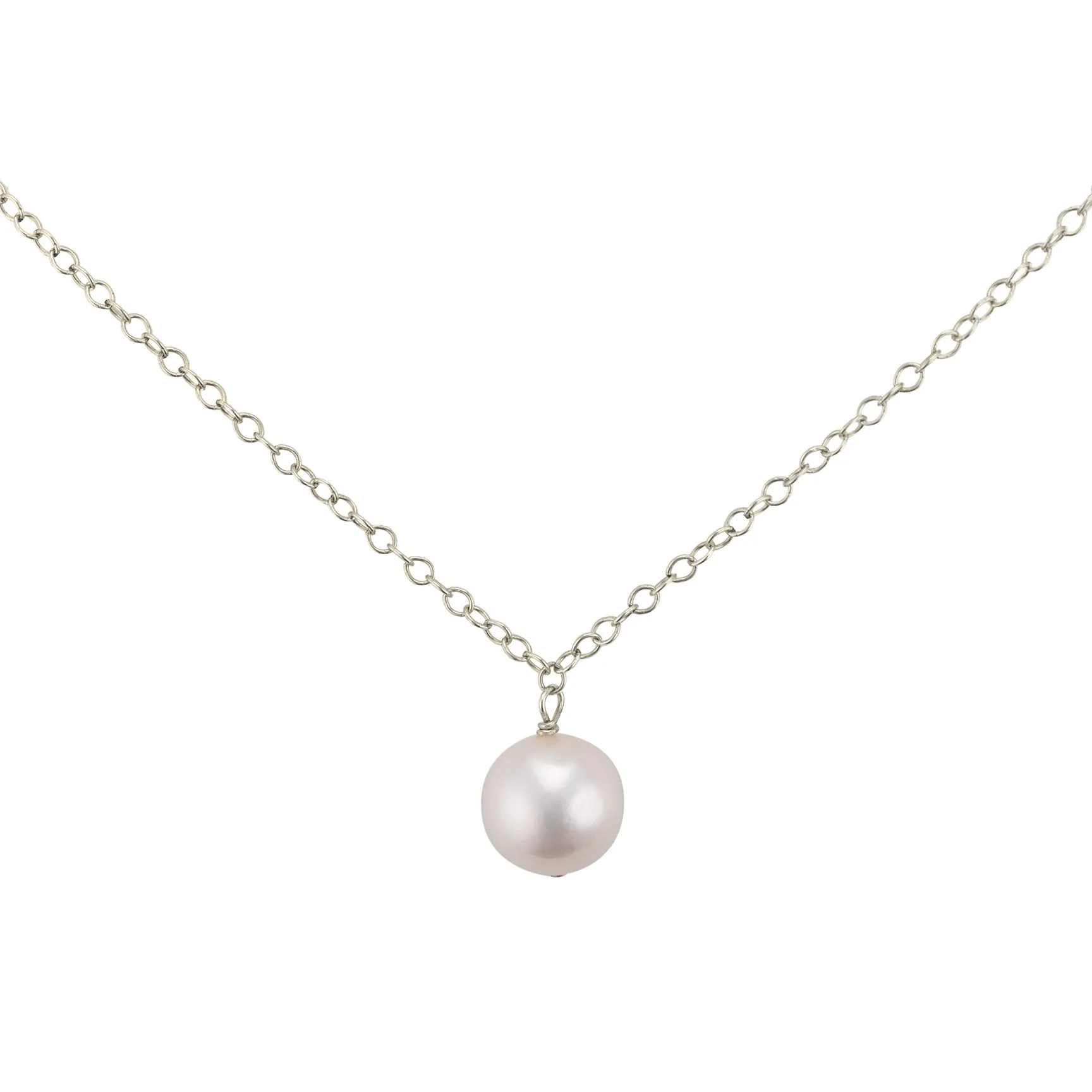 Single Pearl Drop Necklace