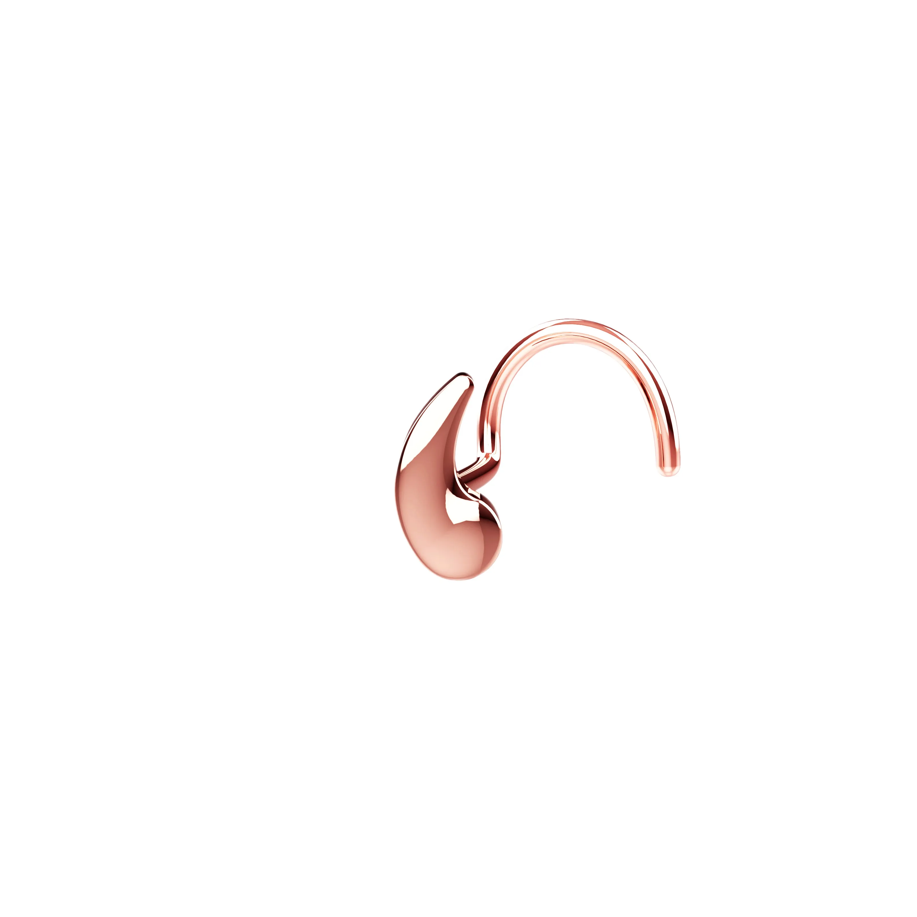 Small Drop Nose Stud – Dainty and Elegant Nose Ring for Piercing