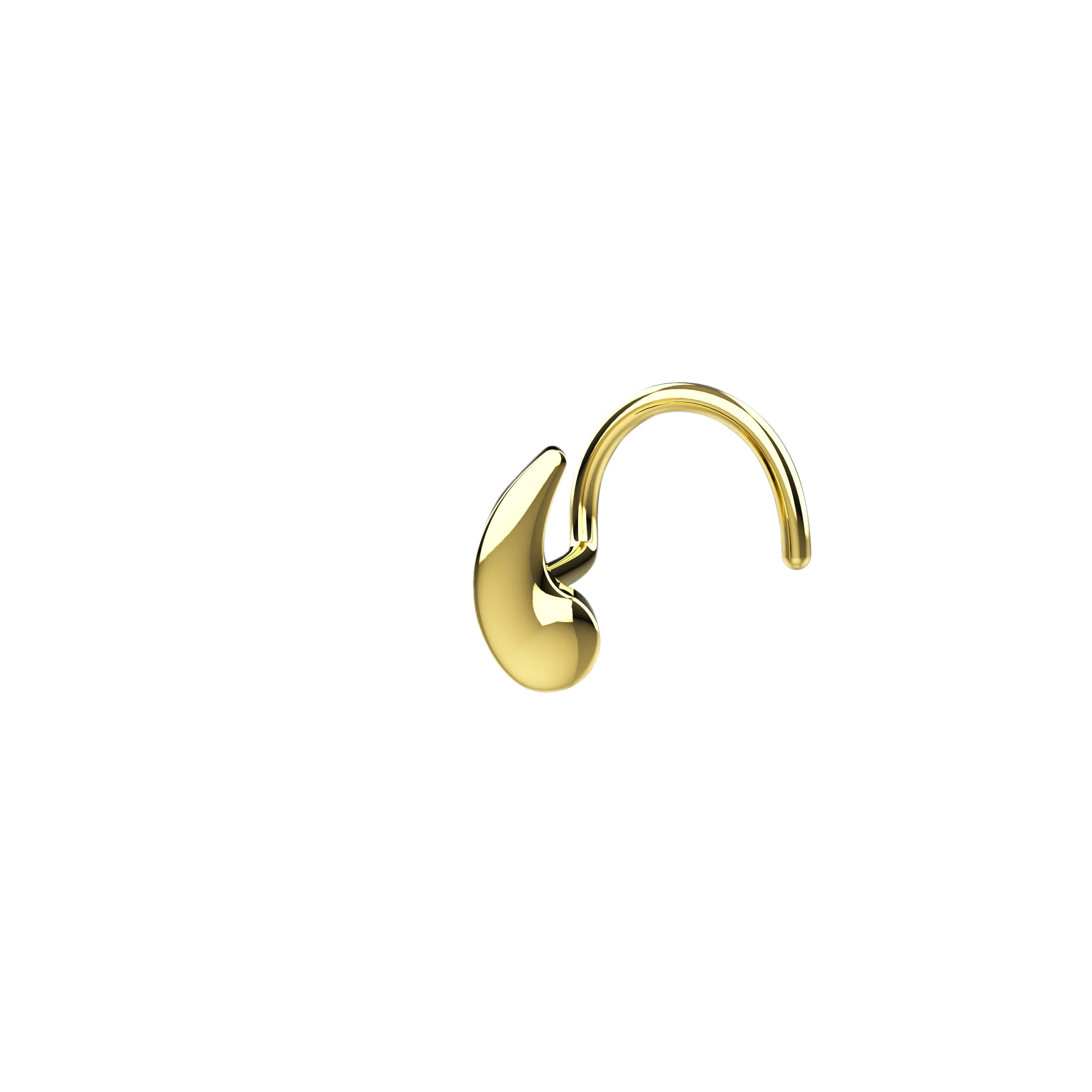 Small Drop Nose Stud – Dainty and Elegant Nose Ring for Piercing