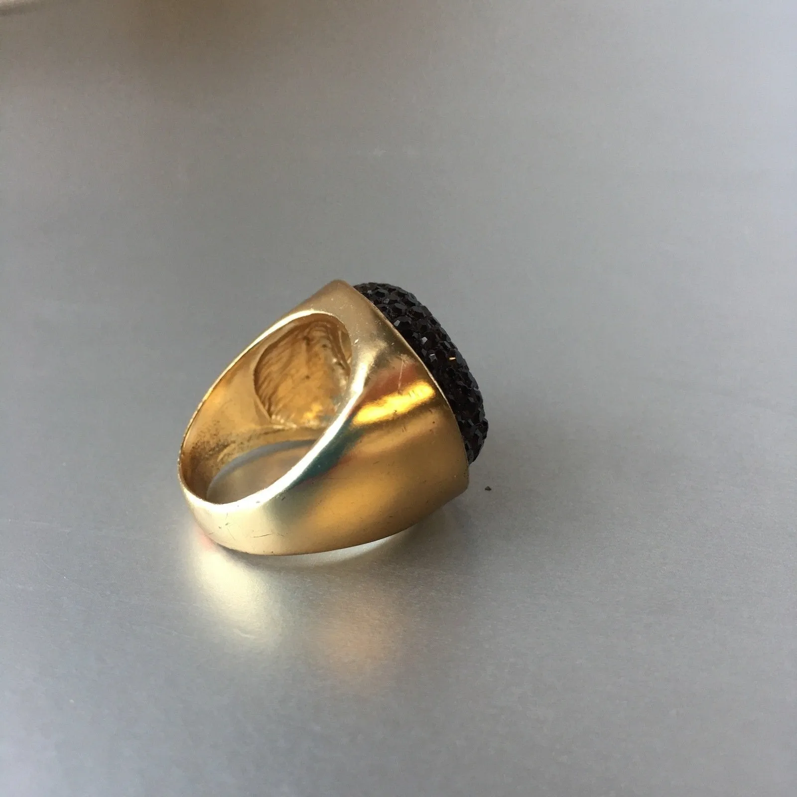 Sparkling Honey Brown Cocktail Ring