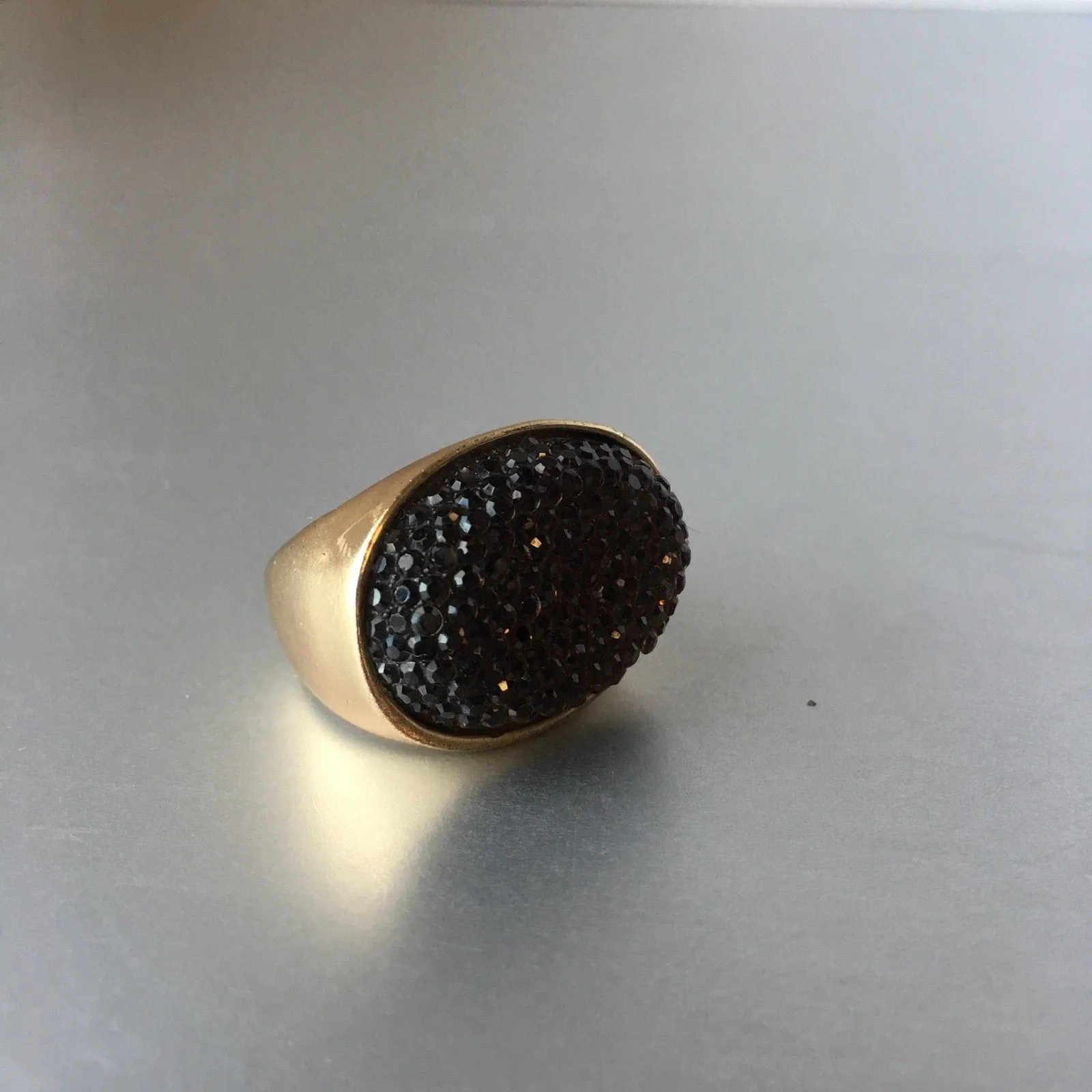 Sparkling Honey Brown Cocktail Ring