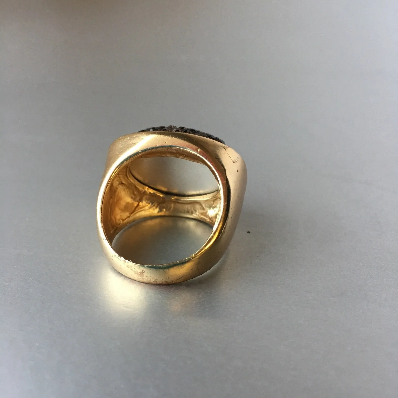 Sparkling Honey Brown Cocktail Ring