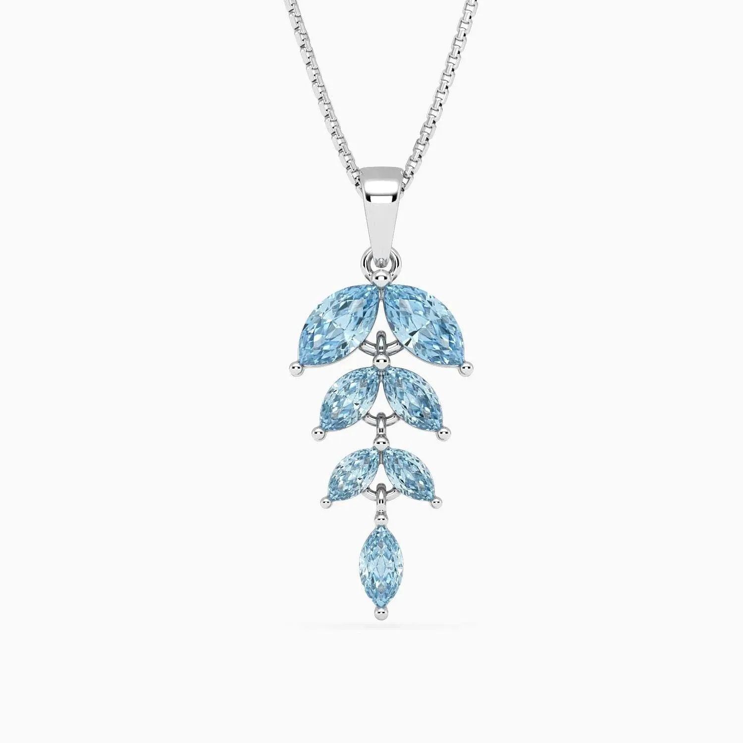 Sparkling Topaz Leaf Pendant: A Touch of Timeless Elegance