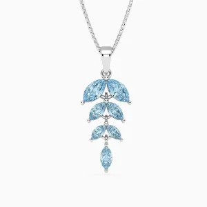 Sparkling Topaz Leaf Pendant: A Touch of Timeless Elegance