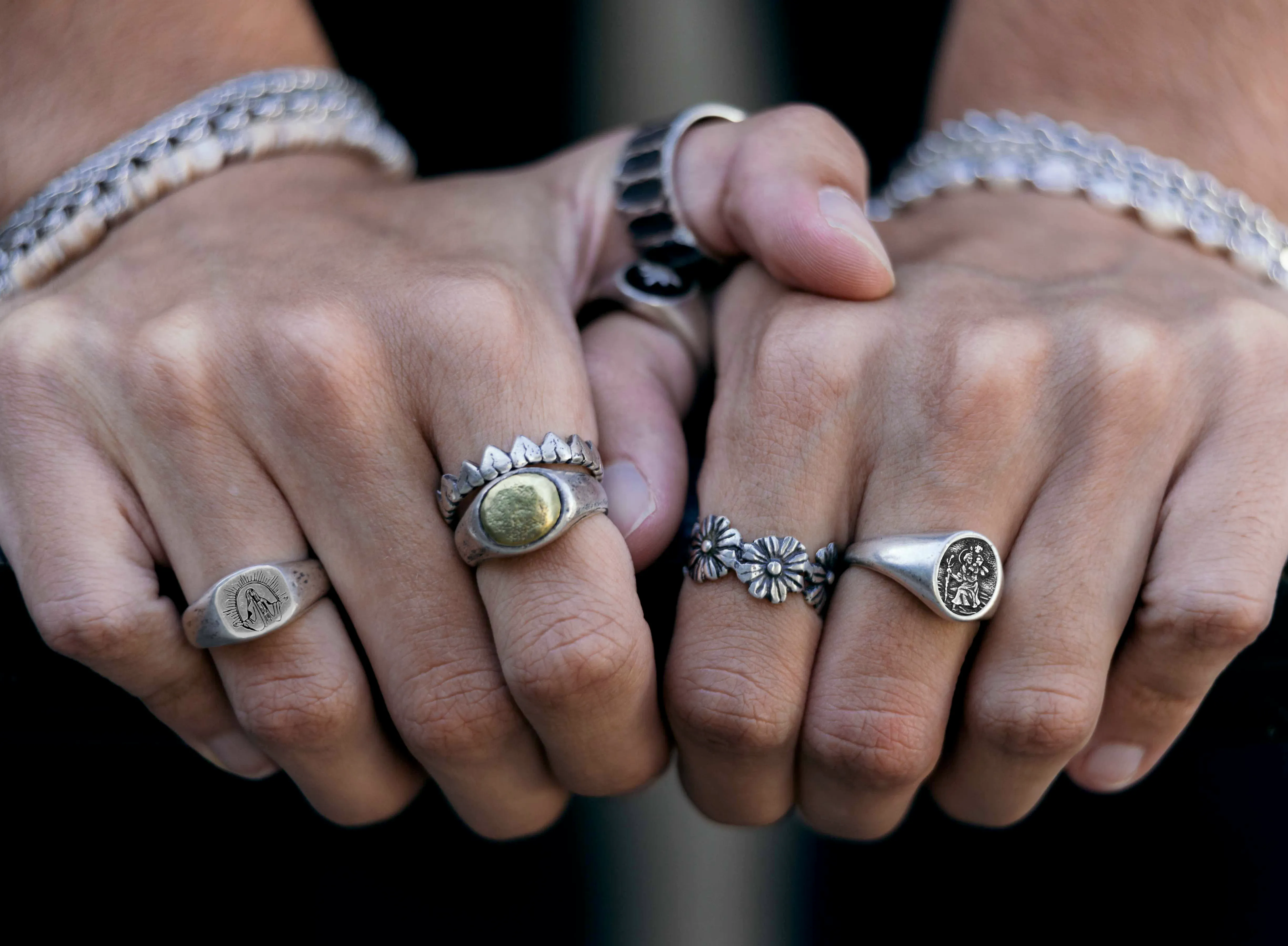 St. Christopher Sterling Silver Signet Ring