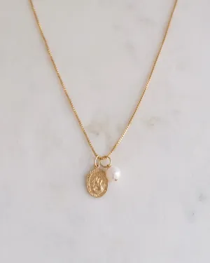 St Christopher with Pearl Necklace