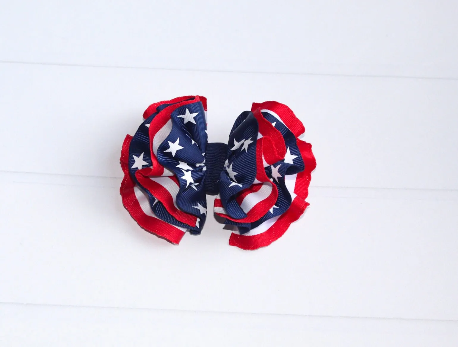 Stars and Stripes Wavy Hair Bow I The Enchanted Magnolia