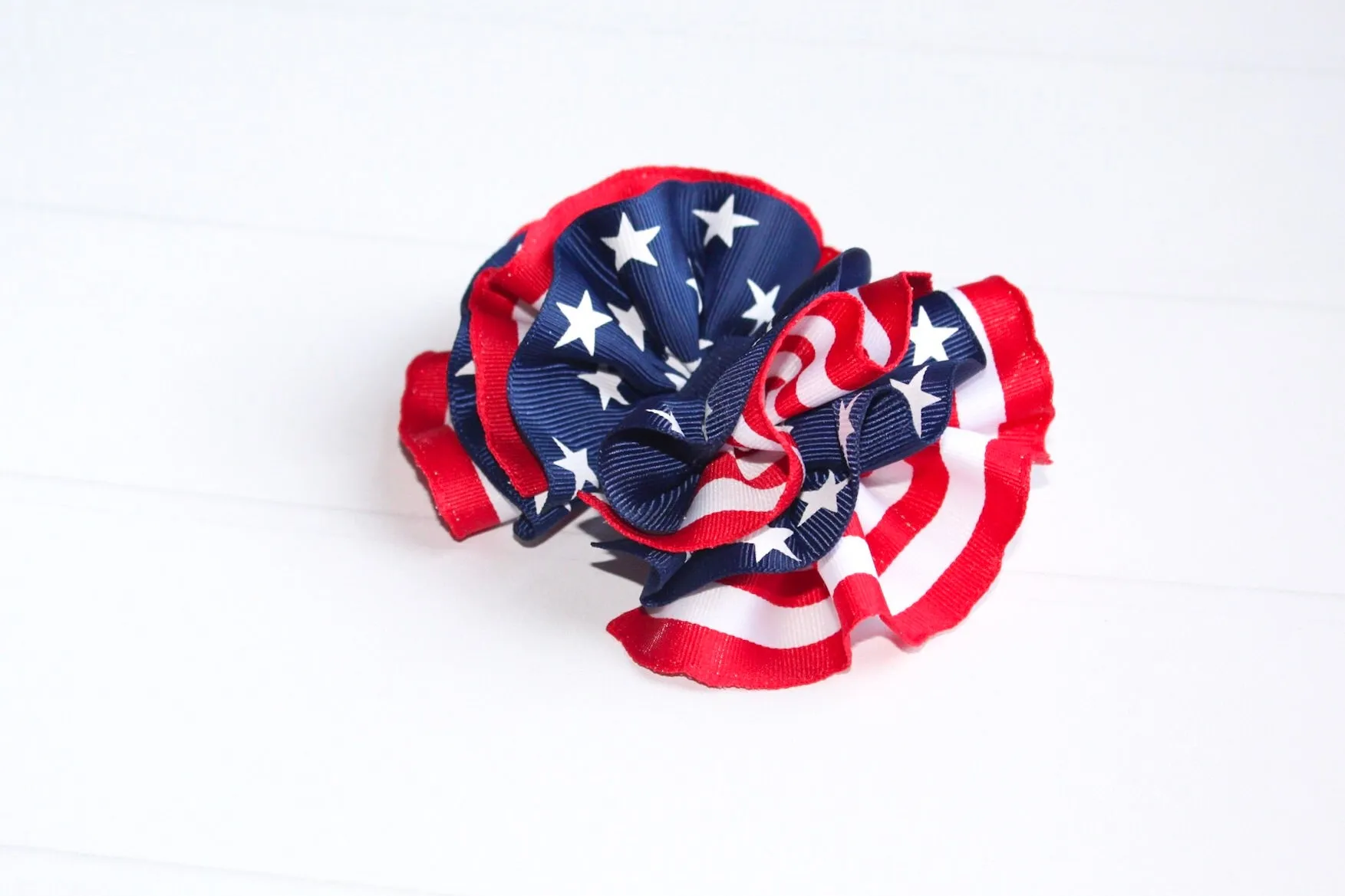 Stars and Stripes Wavy Hair Bow I The Enchanted Magnolia