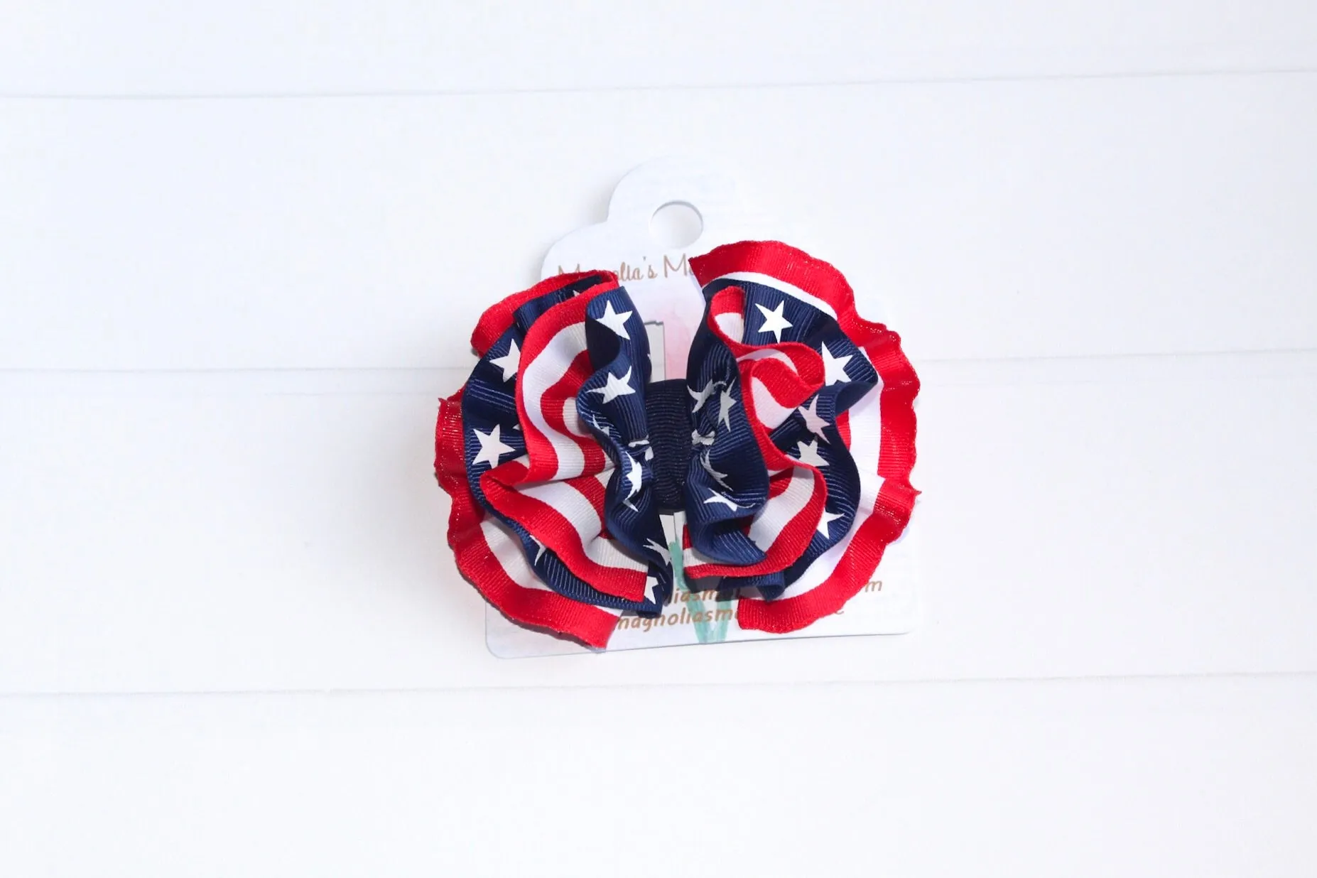Stars and Stripes Wavy Hair Bow I The Enchanted Magnolia