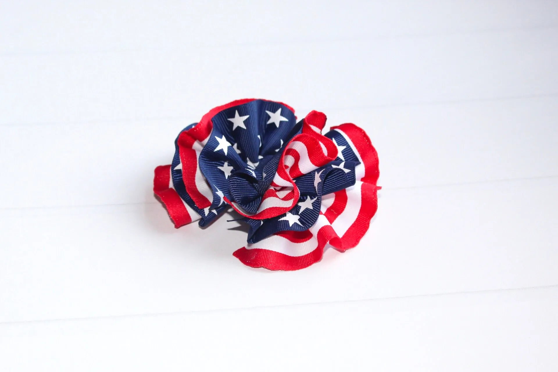 Stars and Stripes Wavy Hair Bow I The Enchanted Magnolia