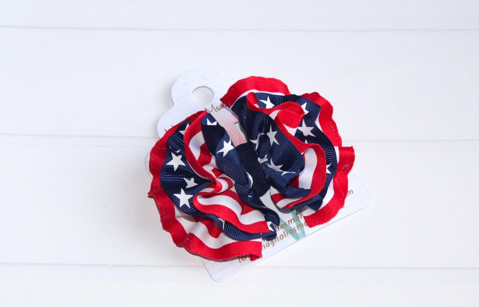 Stars and Stripes Wavy Hair Bow I The Enchanted Magnolia