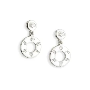 Sterling Silver History Of Ireland Polo Earrings
