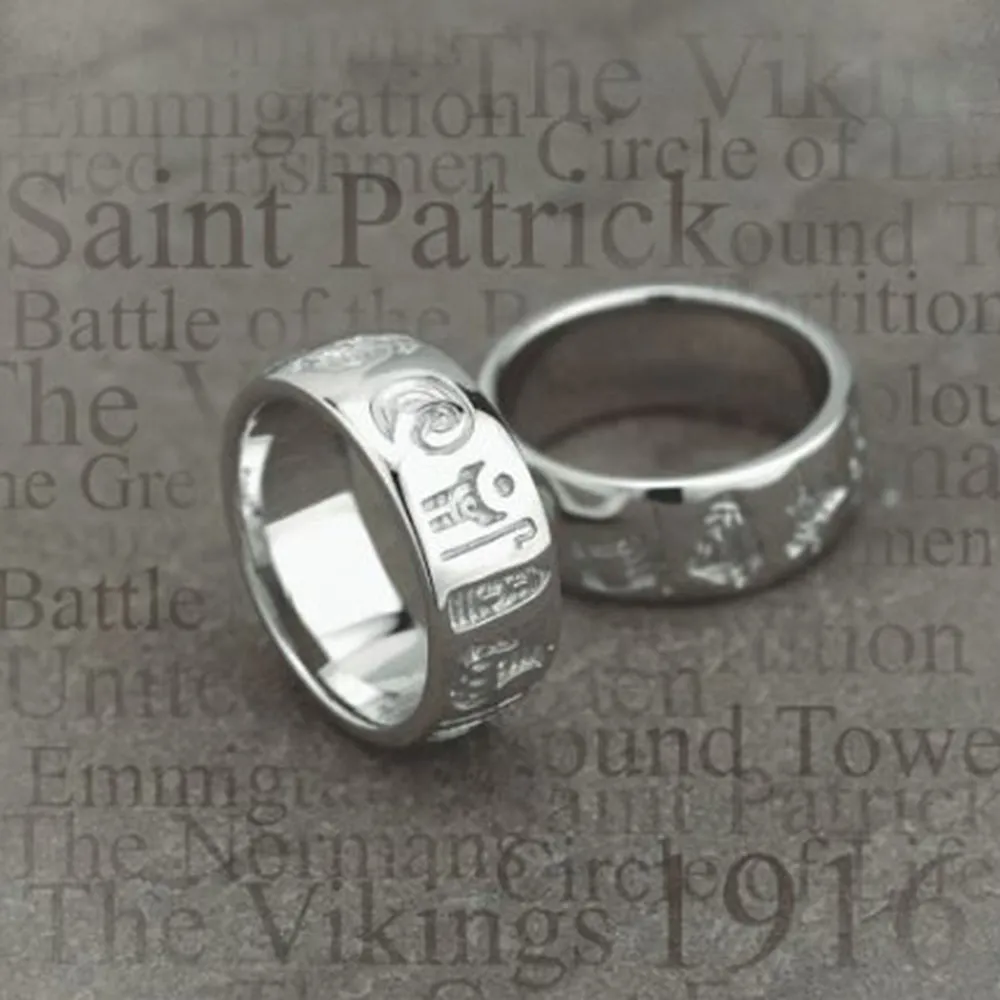 Sterling Silver History Of Ireland Ring