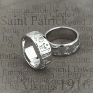 Sterling Silver History Of Ireland Ring