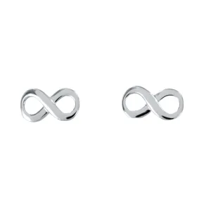 Sterling Silver Infinity Stud Earrings