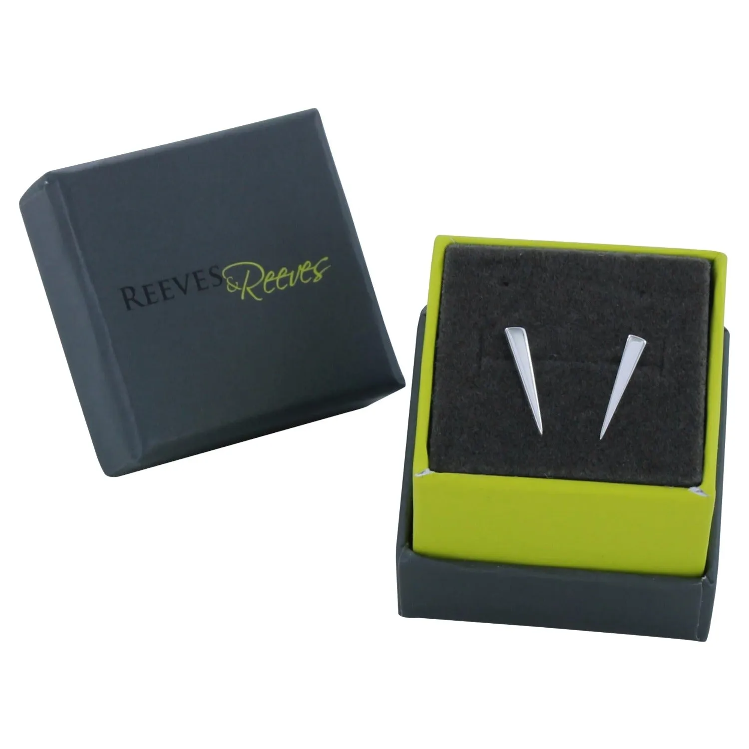 Sterling Silver Iso Design Triangle Studs