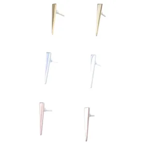 Sterling Silver Iso Design Triangle Studs