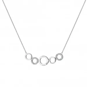 Sterling Silver White Topaz Balance Necklace DN164