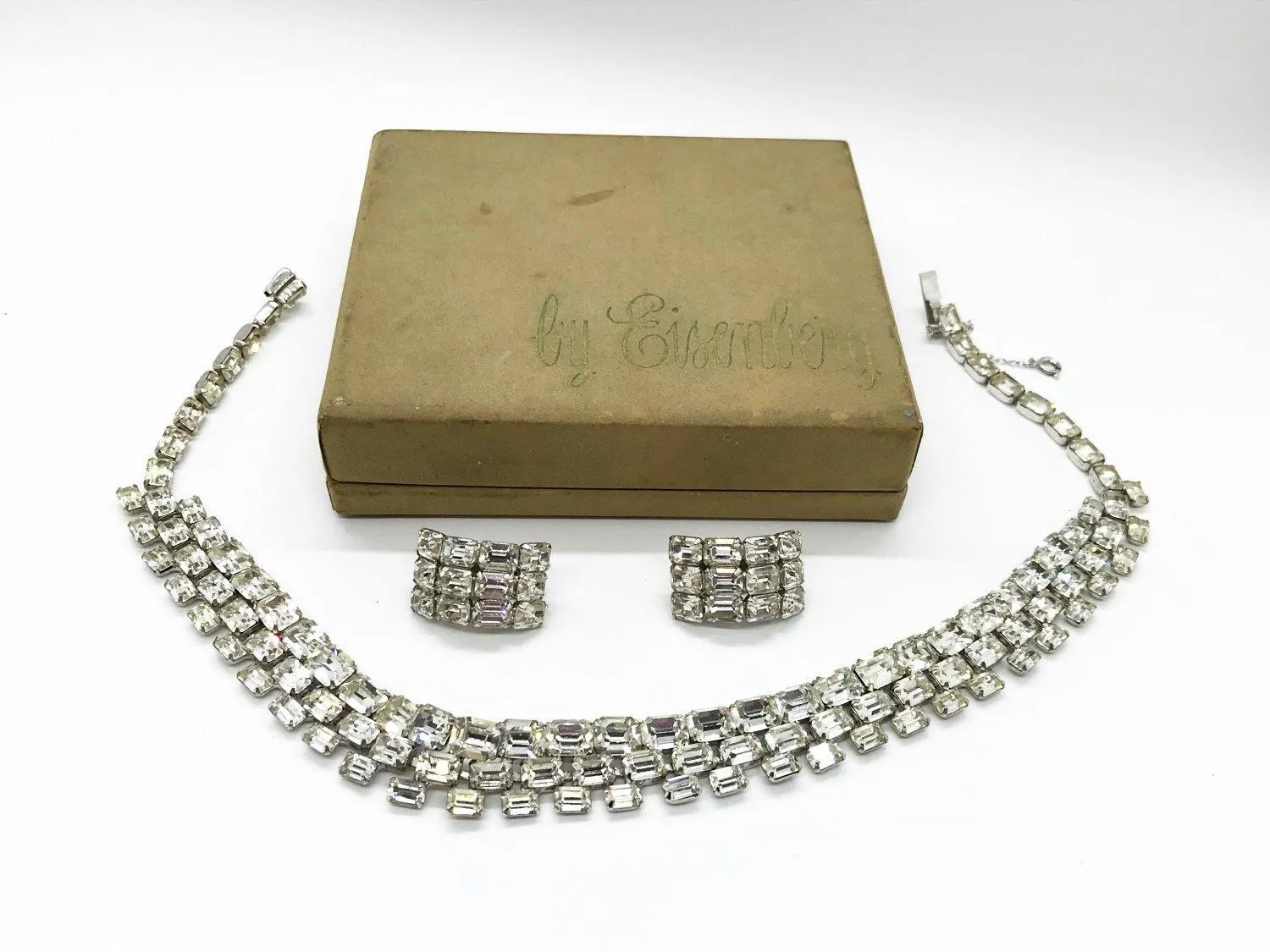 Stupendous Eisenberg Necklace and Earring Set with Original Box