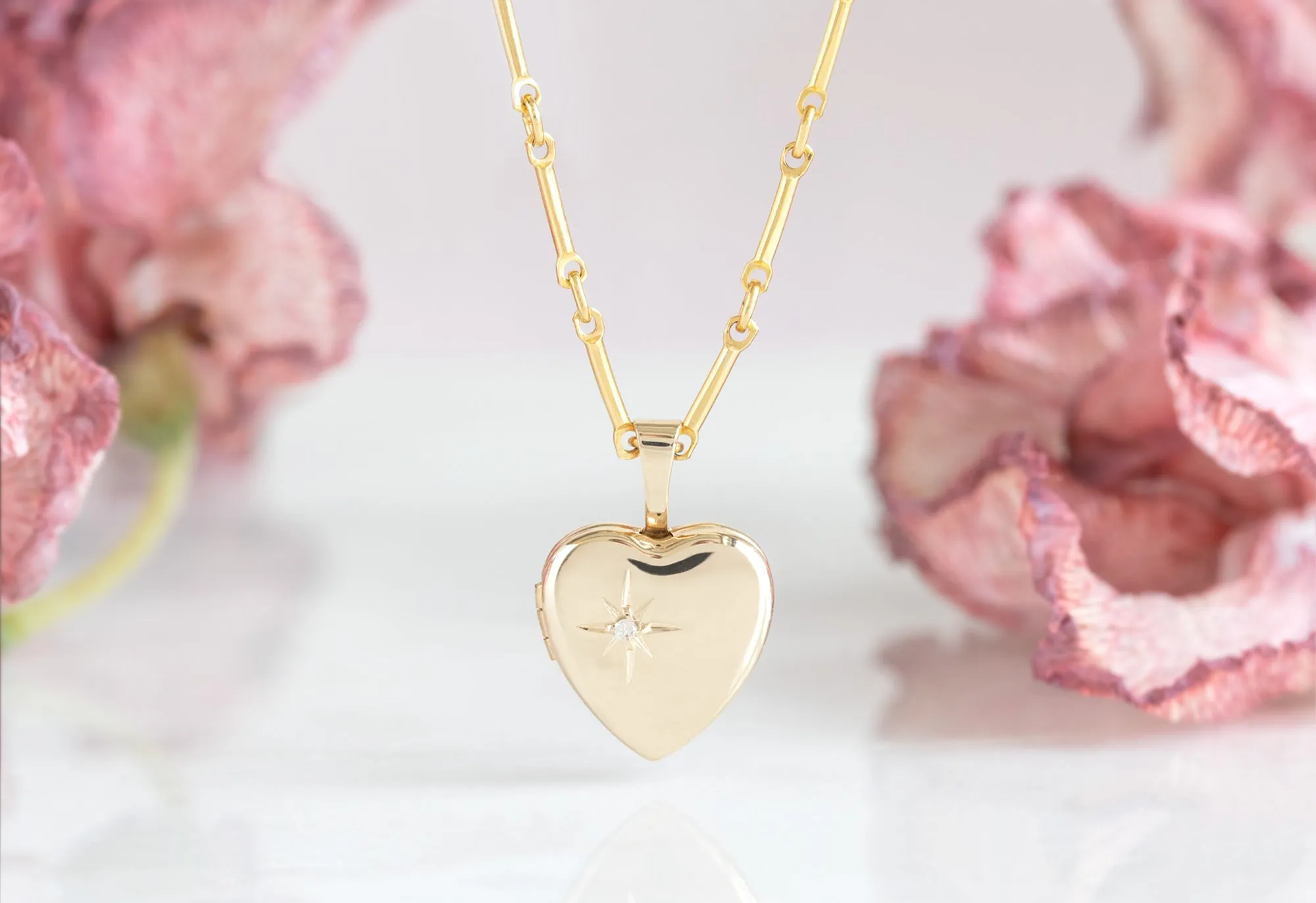 Sweetheart Diamond Locket Necklace