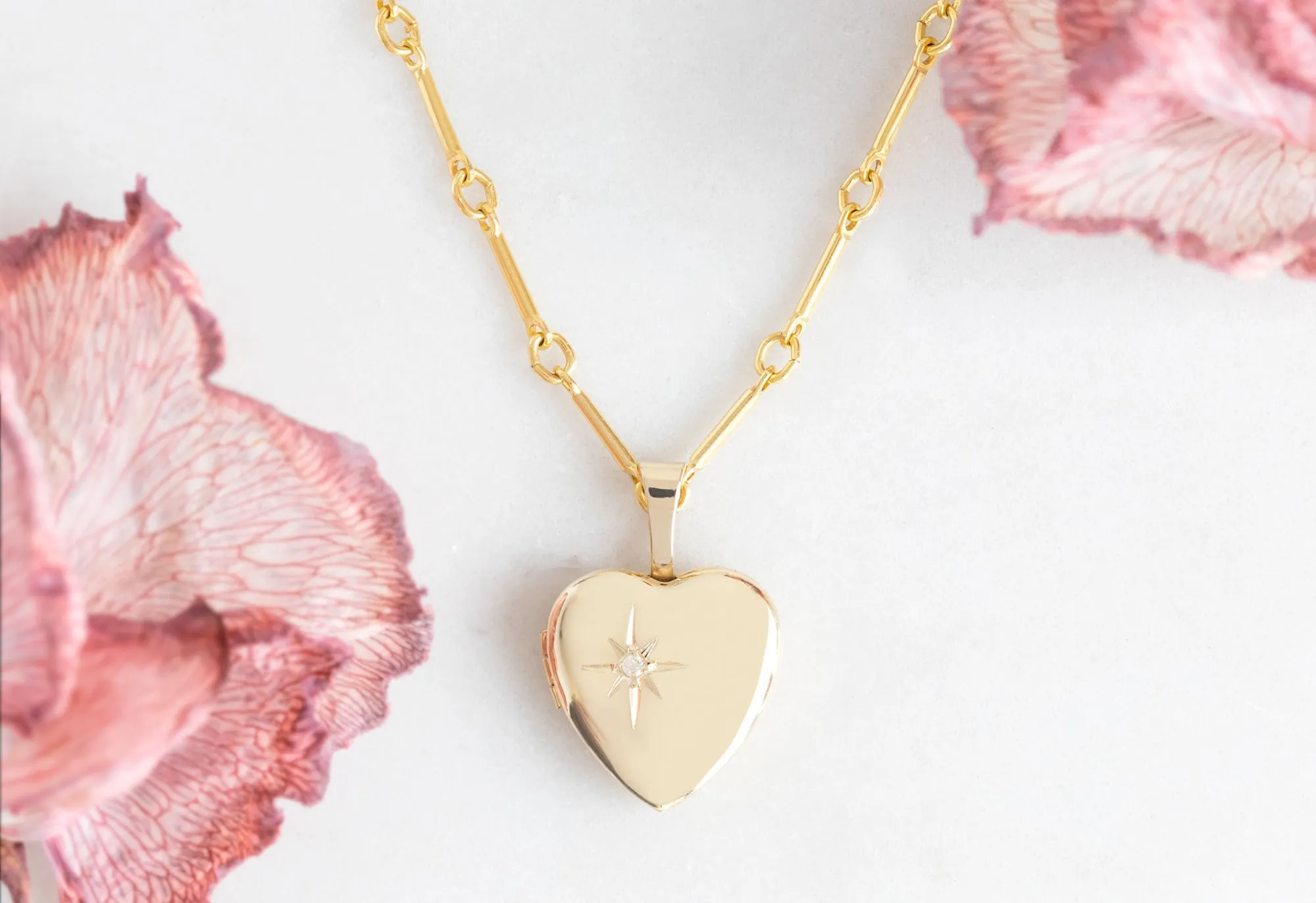 Sweetheart Diamond Locket Necklace