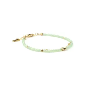 Tiny Green Chalcedony Bracelet