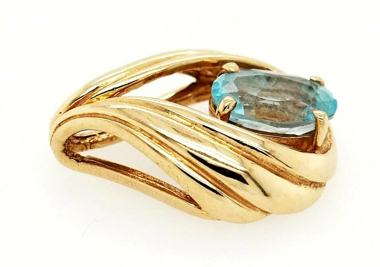 Topaz & 9ct Yellow Gold Pendant Fine Jewellery Gemstone Necklace Birmingham