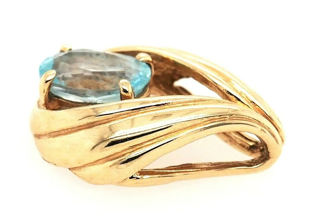 Topaz & 9ct Yellow Gold Pendant Fine Jewellery Gemstone Necklace Birmingham