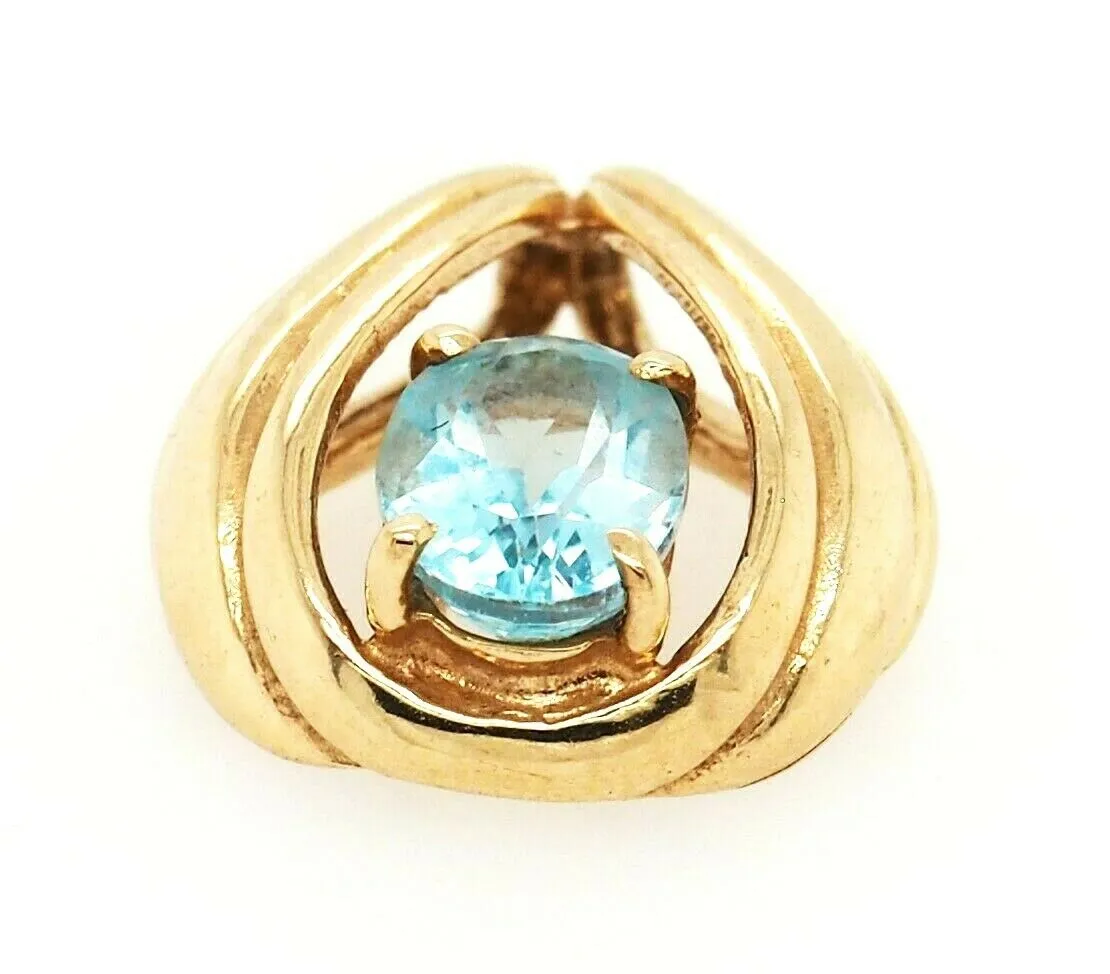 Topaz & 9ct Yellow Gold Pendant Fine Jewellery Gemstone Necklace Birmingham