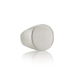 Uni Signet Ring, Matte, Silver