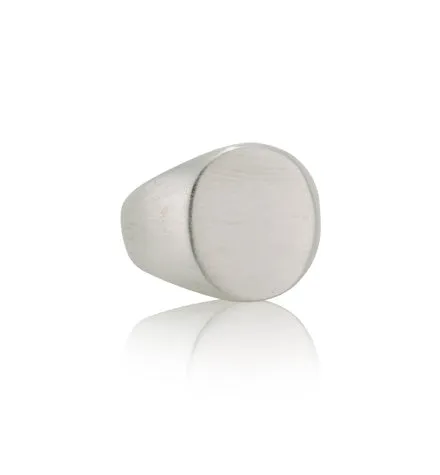 Uni Signet Ring, Matte, Silver
