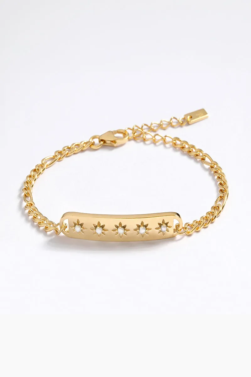 Vintage Pearl Bracelet - Gold