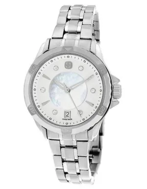 Wenger Womens GST - Crystals - Stainless - Bracelet - MOP Dial - Date - 100m