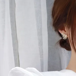 Whimsical Hollow Butterfly Zircon Stud Earrings
