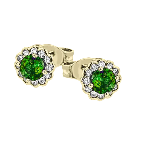 ZE668 Color Earring in 14k Gold with Diamonds