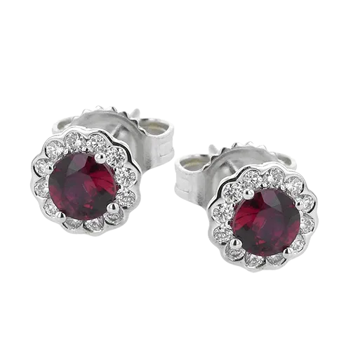 ZE668 Color Earring in 14k Gold with Diamonds
